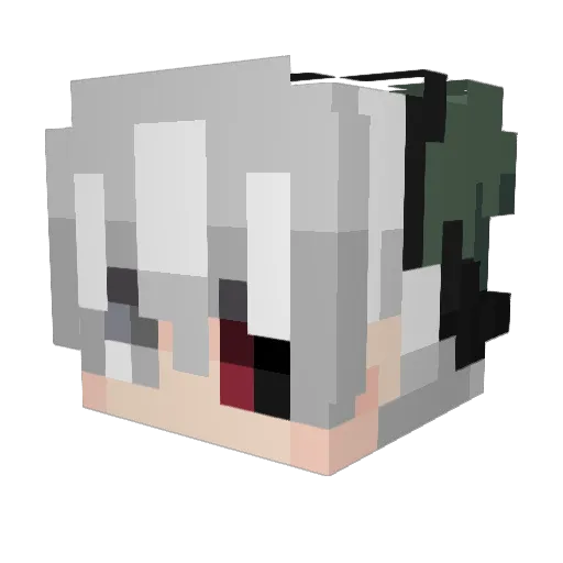 Ksy0x Minecraft avatar head, 3D render