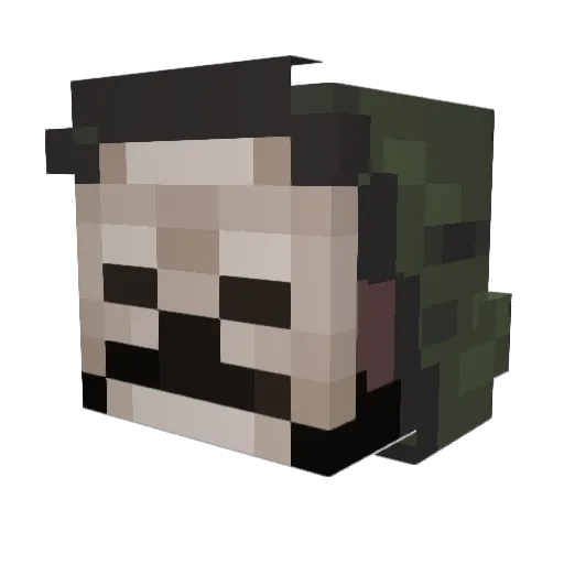 Ksyciak Minecraft avatar head, 3D render