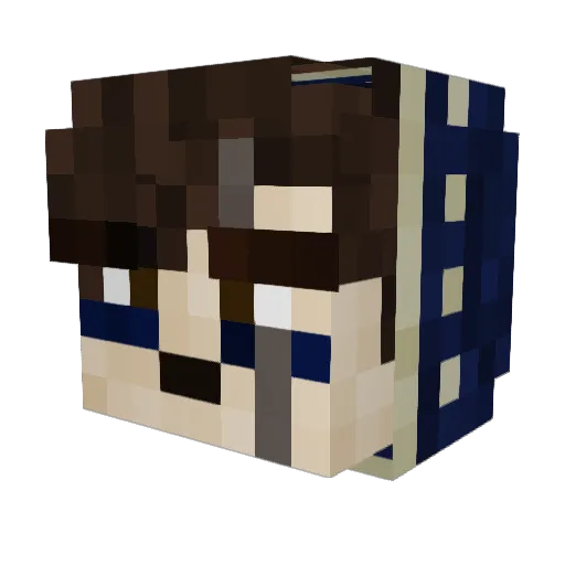 Ksydom Minecraft avatar head, 3D render