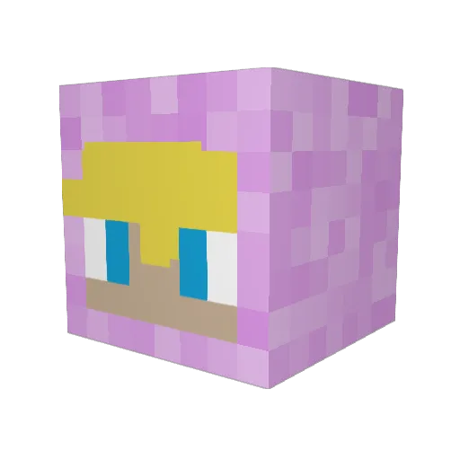 Ksz4k Minecraft avatar head, 3D render