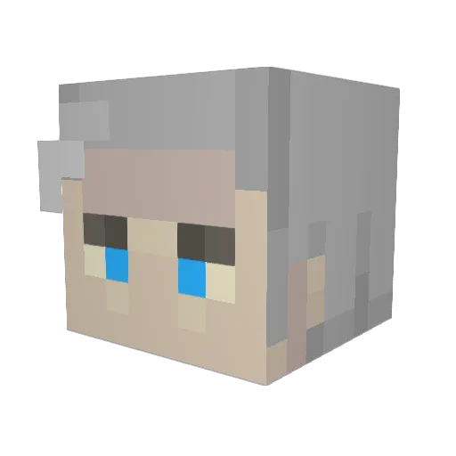Kt0la Minecraft avatar head, 3D render