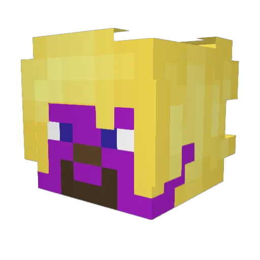 KtCrazyCamo Minecraft avatar head, 3D render