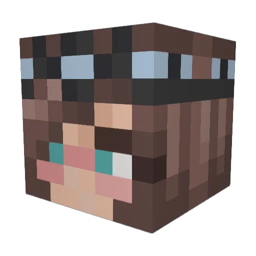 Ktardif8 Minecraft avatar head, 3D render