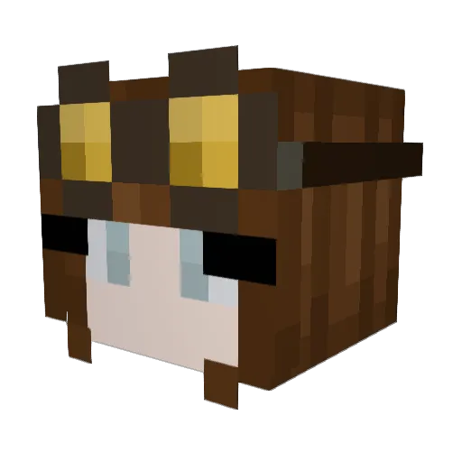 Ktbugjoy Minecraft avatar head, 3D render