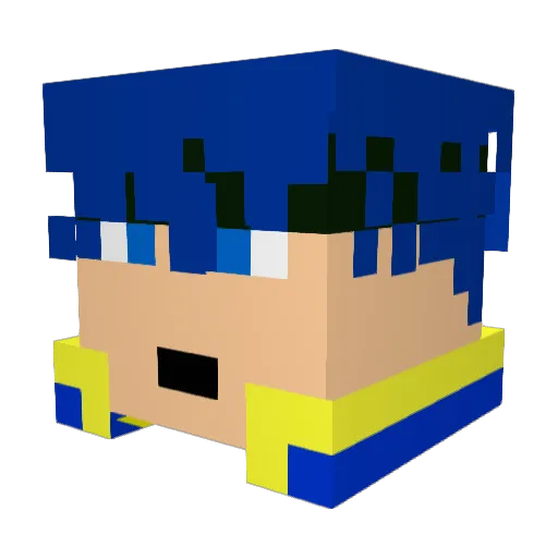 Ktywf Minecraft avatar head, 3D render