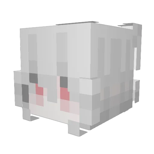 Ku1uo Minecraft avatar head, 3D render