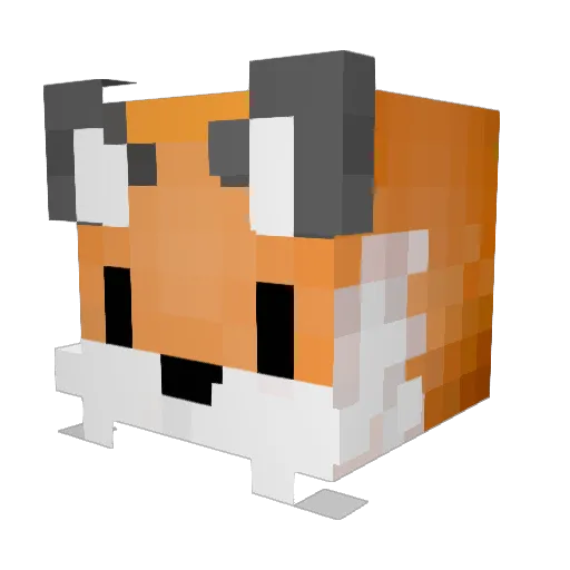 Ku1ux Minecraft avatar head, 3D render