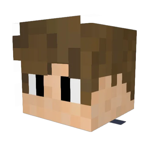 KuBoLP Minecraft avatar head, 3D render