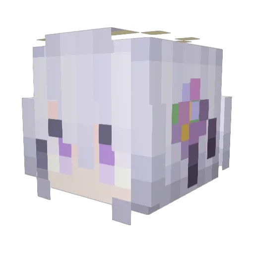 KuDaIzuna1 Minecraft avatar head, 3D render
