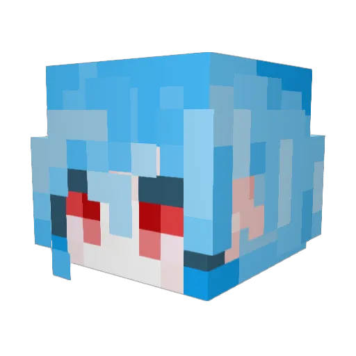 KuGuaMilk Minecraft avatar head, 3D render