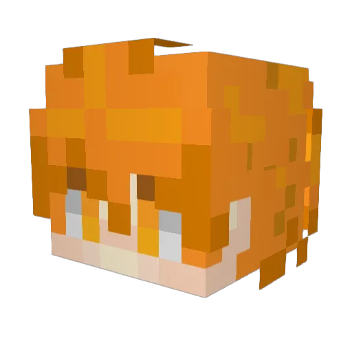 KuJiDzz Minecraft avatar head, 3D render