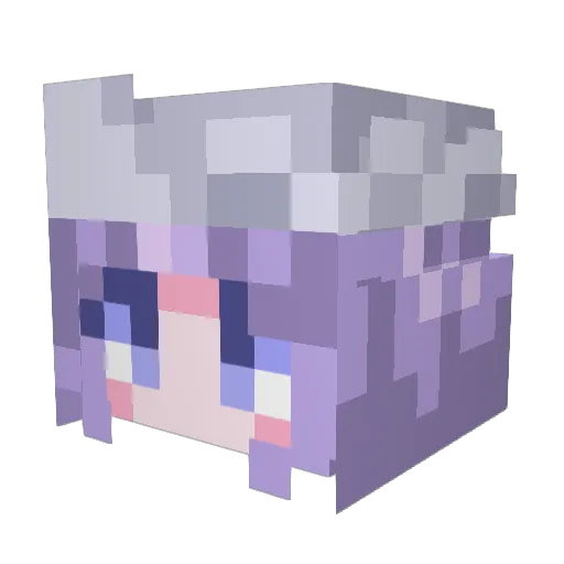KuLouD Minecraft avatar head, 3D render