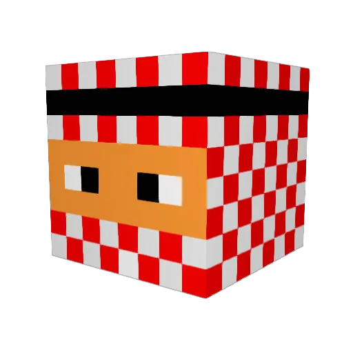 KuMaDz1 Minecraft avatar head, 3D render