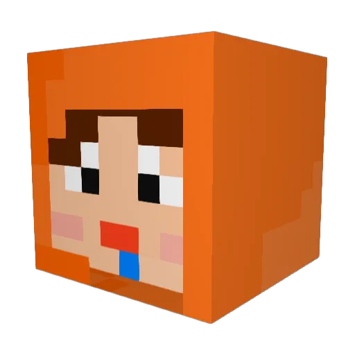 KuN_LuSo Minecraft avatar head, 3D render