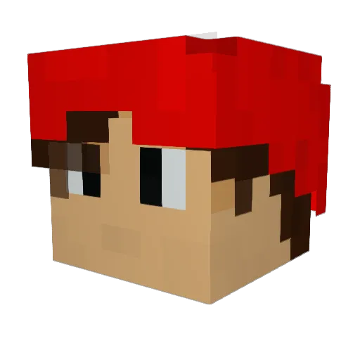 KuRoPiKa2 Minecraft avatar head, 3D render