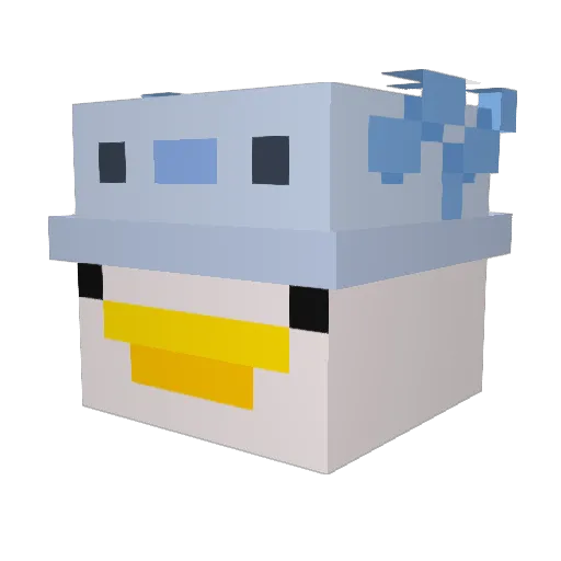 KuT4 Minecraft avatar head, 3D render