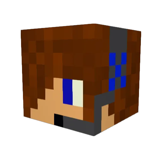 KuUzAn Minecraft avatar head, 3D render