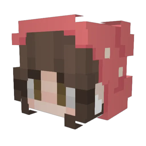 KuZzUwU Minecraft avatar head, 3D render