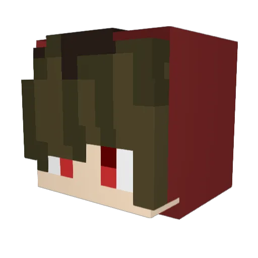 Ku_Akasa Minecraft avatar head, 3D render
