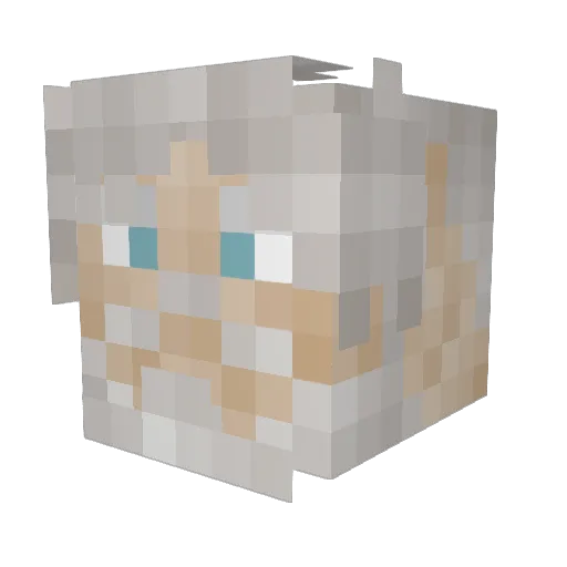 Ku_zuryu Minecraft avatar head, 3D render