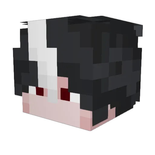 Kuaaaaaaaaaa Minecraft avatar head, 3D render