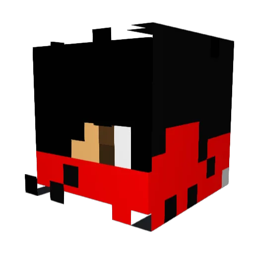 KuangShi Minecraft avatar head, 3D render