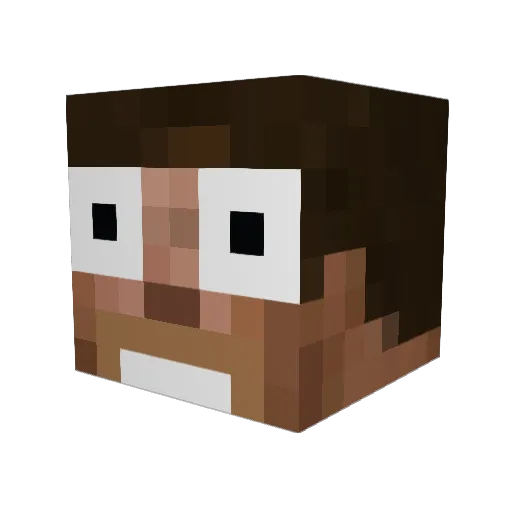 Kuasterben Minecraft avatar head, 3D render