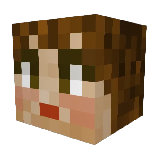 Kub10 Minecraft avatar head, 3D render