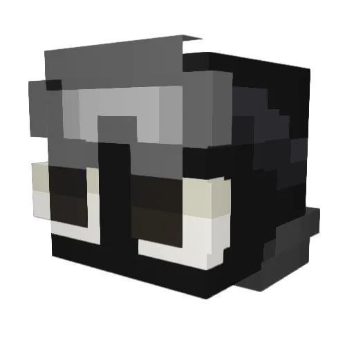 Kub1k0n Minecraft avatar head, 3D render