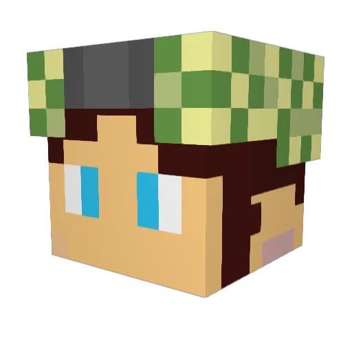 Kuba1234131 Minecraft avatar head, 3D render