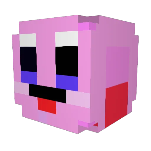KubaBuka Minecraft avatar head, 3D render