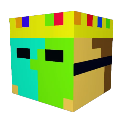 KubaGXD Minecraft avatar head, 3D render