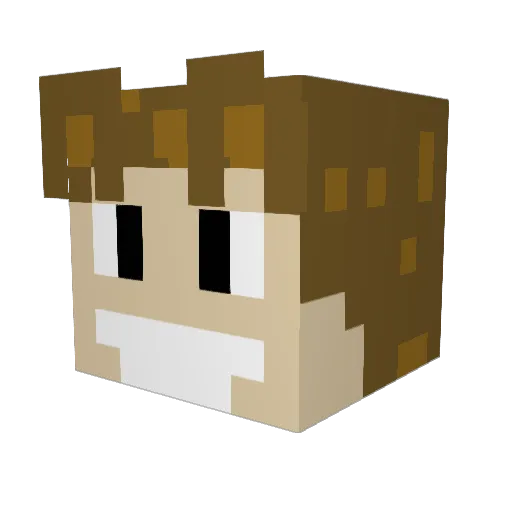 KubaKospl Minecraft avatar head, 3D render
