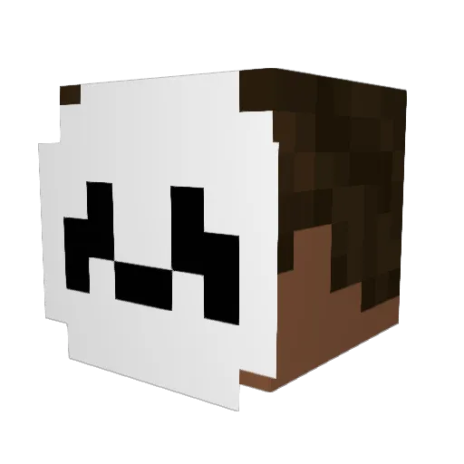 KubaRabka Minecraft avatar head, 3D render