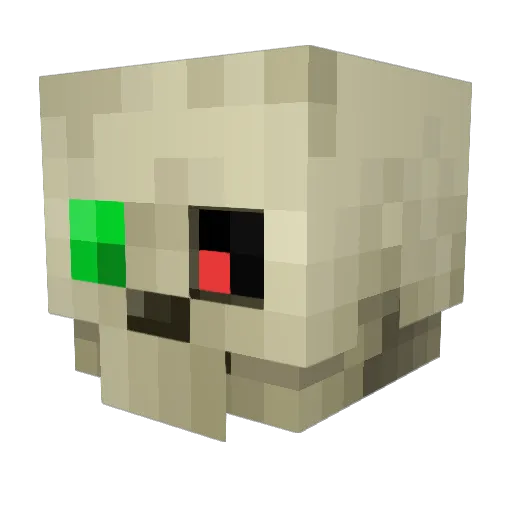 Kubabixon Minecraft avatar head, 3D render