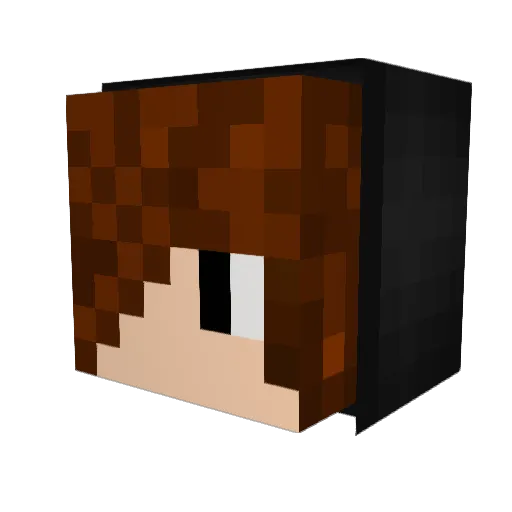Kubabubaa Minecraft avatar head, 3D render
