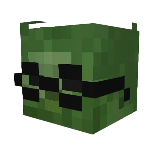 Kubachoo Minecraft avatar head, 3D render