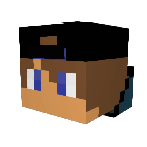 KubaletzPL Minecraft avatar head, 3D render