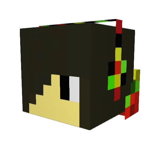 Kubalke Minecraft avatar head, 3D render