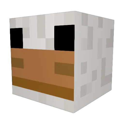 Kubastonus Minecraft avatar head, 3D render