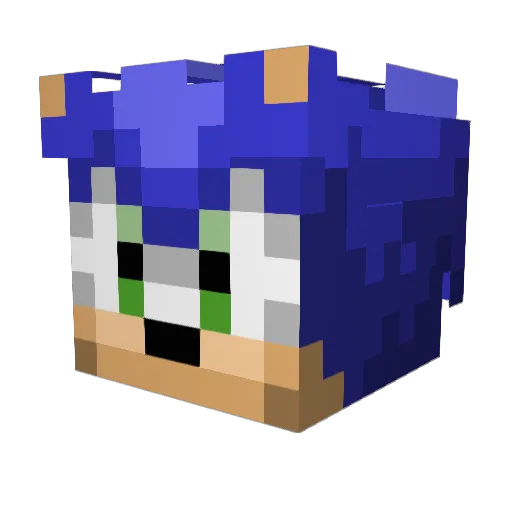 Kubawariatec Minecraft avatar head, 3D render