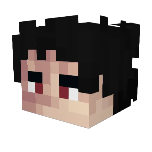 Kubbance Minecraft avatar head, 3D render