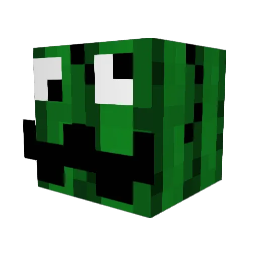 Kubbert Minecraft avatar head, 3D render