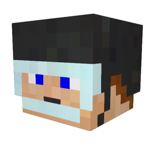 KubeDad Minecraft avatar head, 3D render