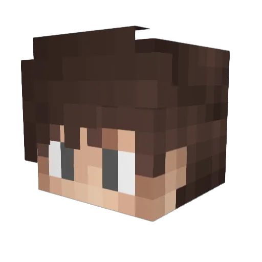 KubeTW Minecraft avatar head, 3D render