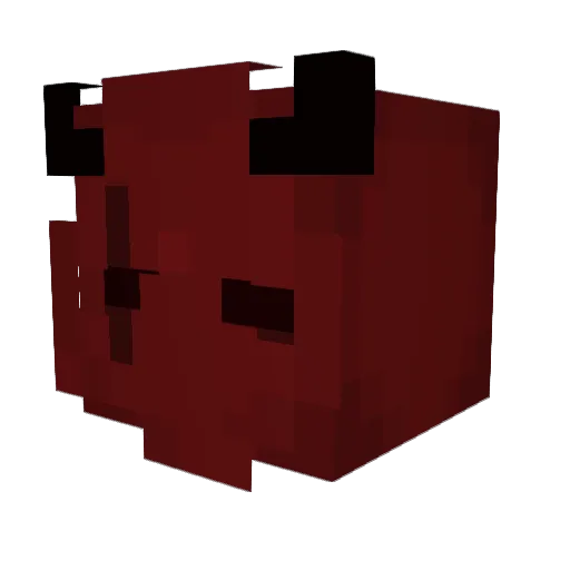 Kubekxx Minecraft avatar head, 3D render