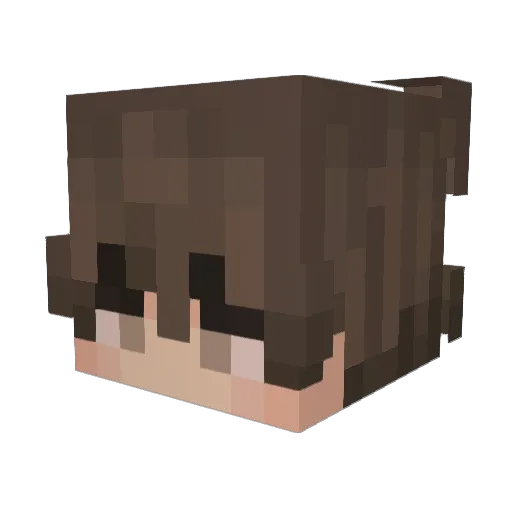 Kubicaaaa Minecraft avatar head, 3D render