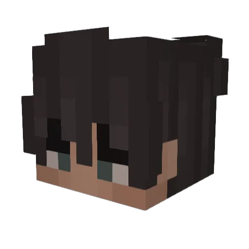 Kubii_ Minecraft avatar head, 3D render