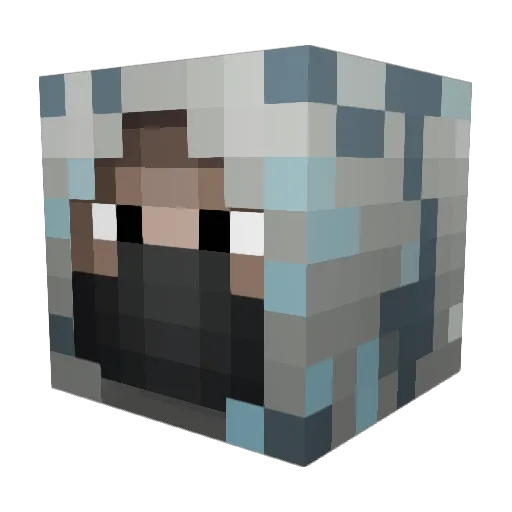 Kubik99cz Minecraft avatar head, 3D render