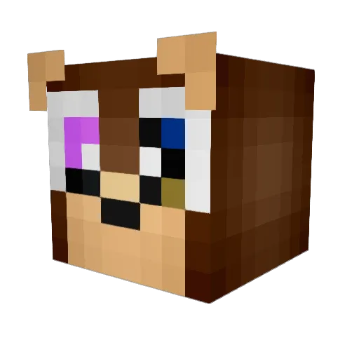 KubimasterMC Minecraft avatar head, 3D render